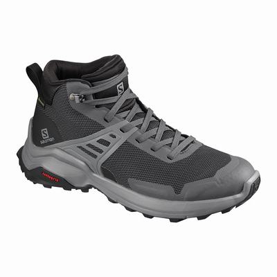 Salomon X RAISE MID GORE-TEX - Naisten Vaelluskengät - TummanSininen/Mustat